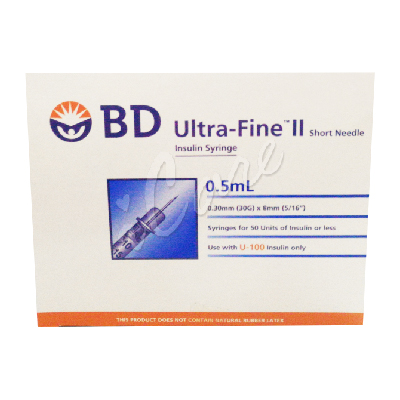 BDS05-100 - BD胰島素針筒連針咀 0.5ml 30G x 8mm