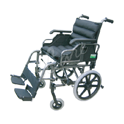 T-EAL058 - 18"座闊鋁製舒適輪椅(後翻可拆式短扶手及活動腳踏)